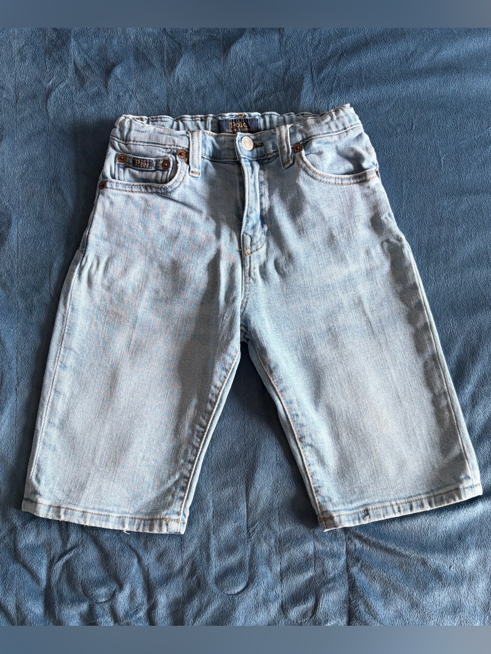 Polo by Ralph Lauren Light Blue Slim Stretch Denim Shorts